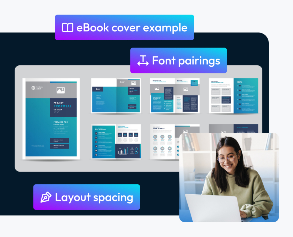 Clean ebook design example with cover fonts and layout