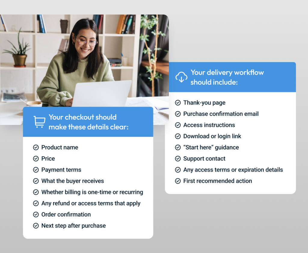 Checklist for selling digital products online